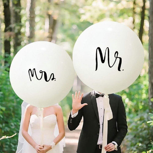 Mr & Mrs 乳膠氣球